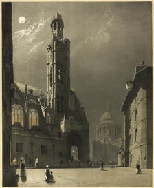 St. Etienne du Mont and the Pantheon, Paris, 1839. Creator: Thomas Shotter Boys.