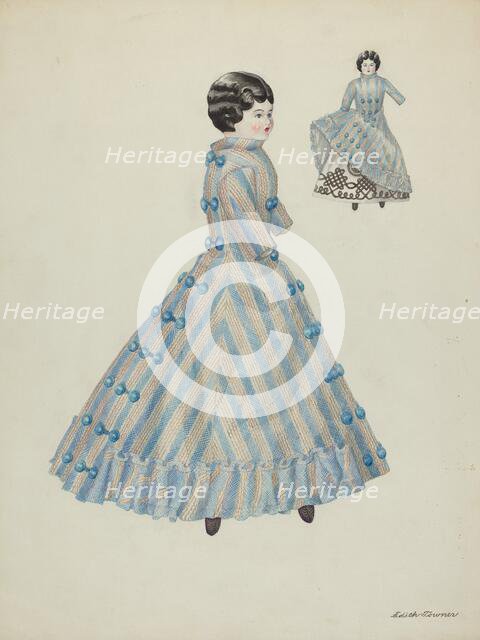 Doll with China Head, c. 1937. Creator: Edith Towner.