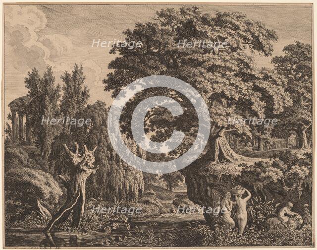 Arcadian Landscape with a Satyr Family, 1759-1835. Creator: Carl Wilhelm Kolbe the elder.