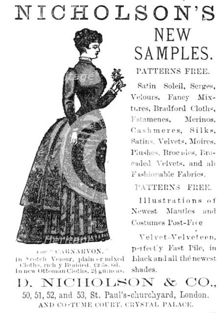 Nicholson's New Samples, 1883. Creator: Unknown.