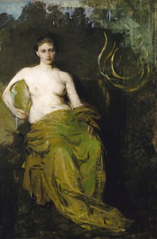 Half Draped Figure, ca. 1885. Creator: Abbott Handerson Thayer.