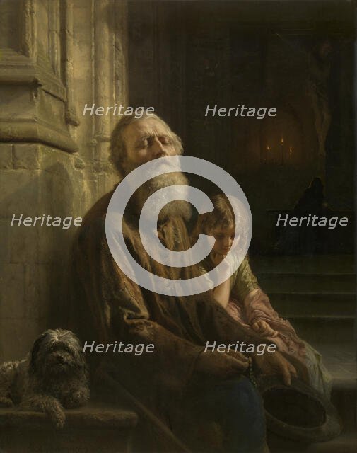 The Blind Beggar, 1852. Creator: Josephus Laurentius Dyckmans.