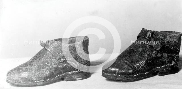 Doll's Shoes, England, 1775/1825, early 18th century style. Creator: Unknown.