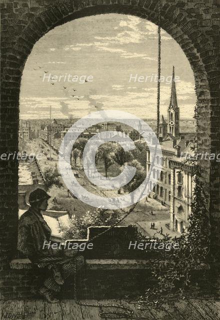 'Superior Street, Cleveland, from Presbyterian Church', 1872. Creator: John Karst.