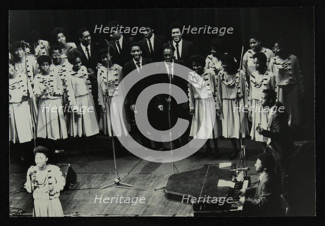 The Inspirational Choir on stage at the Forum Theatre, Hatfield, Hertfordshire, 1985. Artist: Denis Williams