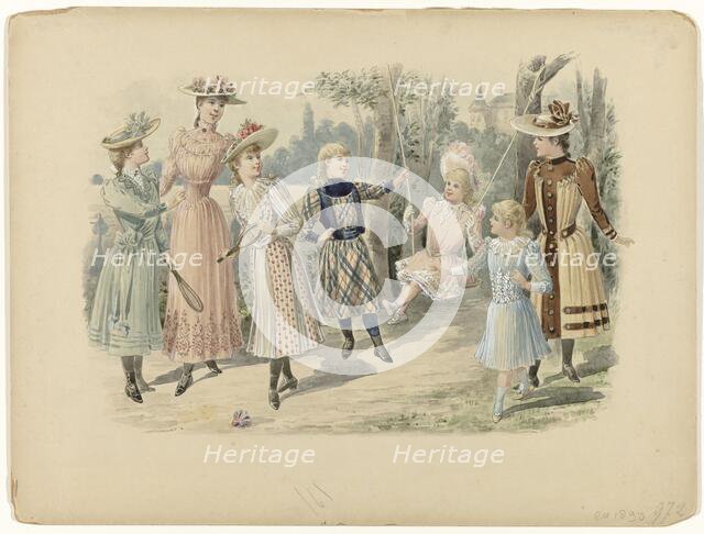 Children's clothing 1890.  Creator: Lefranco.