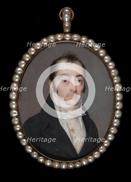 Portrait of a Gentleman with Initials A.S.N., ca. 1805. Creator: Jean Francois Vallee.