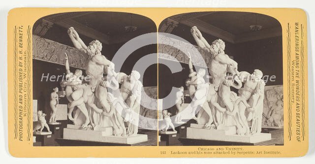 Laokoon and his sons attacked by Serpents; Art Institute, 1887/93. Creator: Henry Hamilton Bennett.