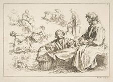 Sheet of Sketches, 1753. Creator: Francois Boucher.