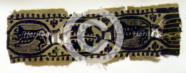 Textile Fragment, Coptic, 6th century. Creator: Unknown.