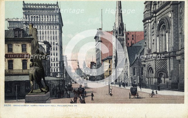 Broad Street north from City Hall, Philadelphia, Pennsylvania, USA, 1905. Artist: Unknown
