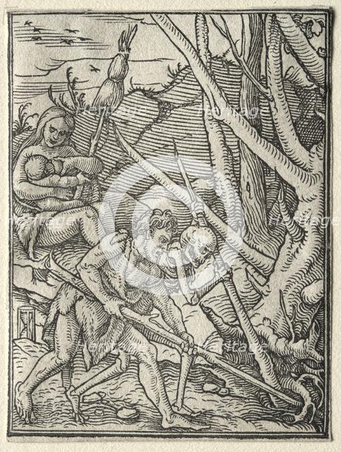 The Dance of Death: Adam Tilling the Earth. Creator: Hans Holbein (German, 1497/98-1543).