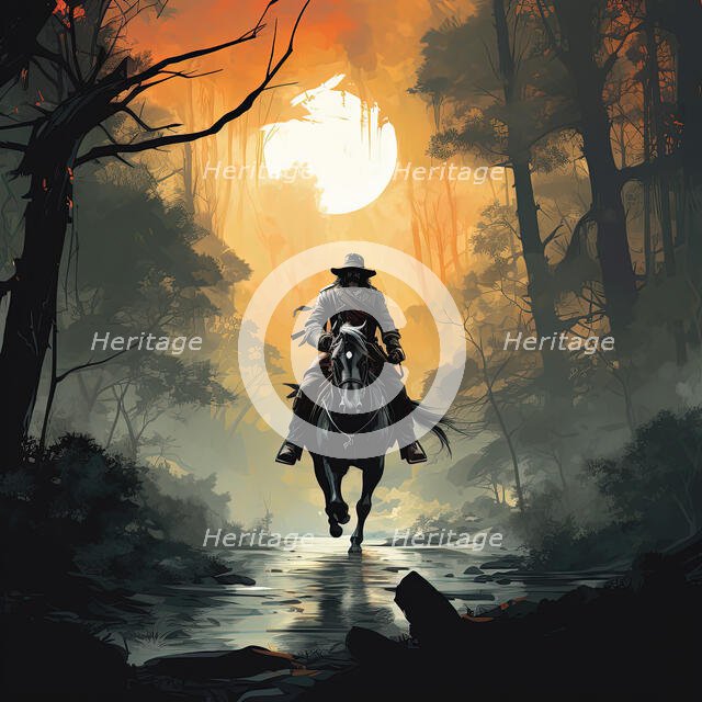 AI IMAGE - Dick Turpin, 1730s, (2023). Creator: Heritage Images.