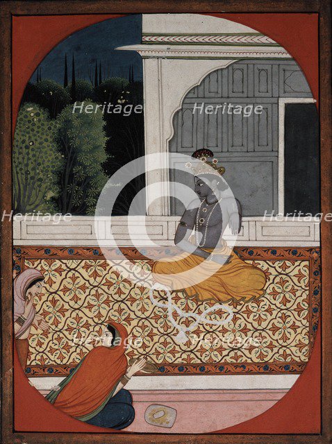 Krishna discards his garland, c1800. Artist: Unknown.