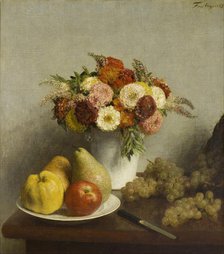 Flowers and Fruit, 1865. Artist: Fantin-Latour, Henri (1836-1904)