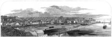 View of the city of Auckland, New Zealand, with the new commercial embankment, 1860. Artist: Unknown