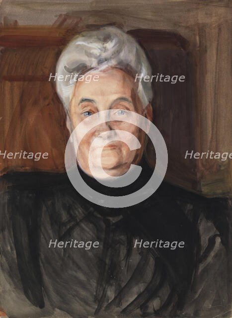 Portrait sketch, c1910s. Creator: Verner Thome.