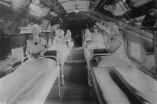 Interior Military Hospital car, C.P.R.'Y, 1917. Creator: Bain News Service.