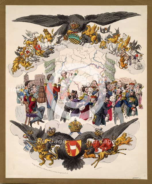 The Congress of Vienna (Caricature), 1815. Artist: Anonymous  