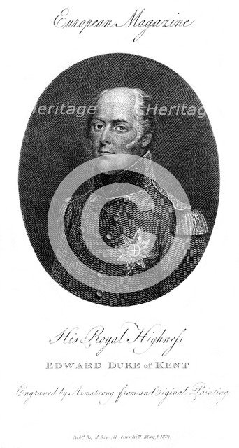 'His Royal Highness Edward, Duke of Kent', 1801. Artist: Armstrong