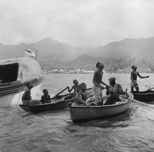 Boys diving, St Vincent, 1931. Artist: Unknown