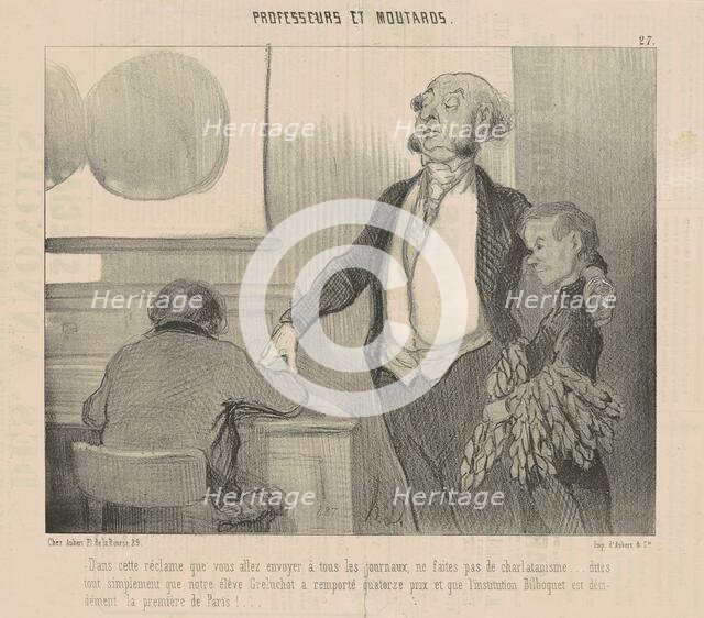 Dans cette réclame que vous allez envoyer ..., 19th century. Creator: Honore Daumier.