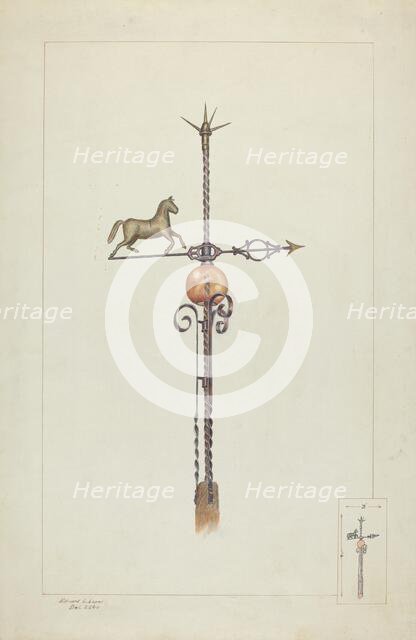 Weather Vane, c. 1937. Creator: Edward L Loper.