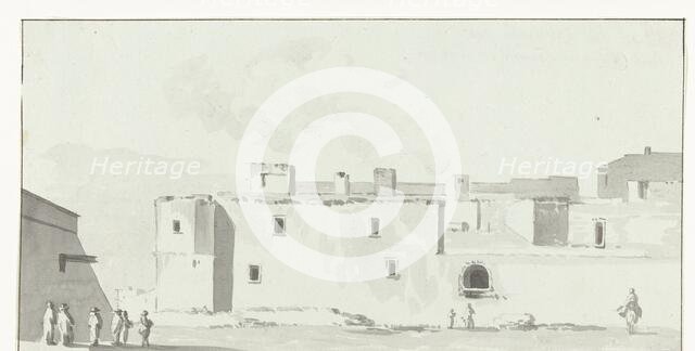 View of the Old Palace of the Count of Egmond Pignatelli in Cerignola, 1778. Creator: Louis Ducros.