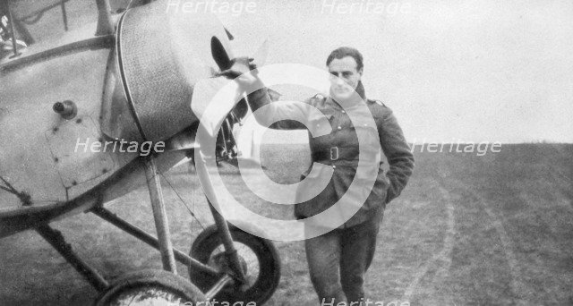 Jean Navarre, French pilot, 1916. Artist: Unknown