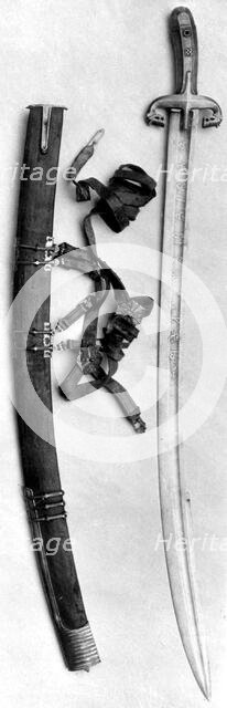 Saber with Scabbard, Eastern European, probably Hungary, ca. 1550. Creator: Unknown.