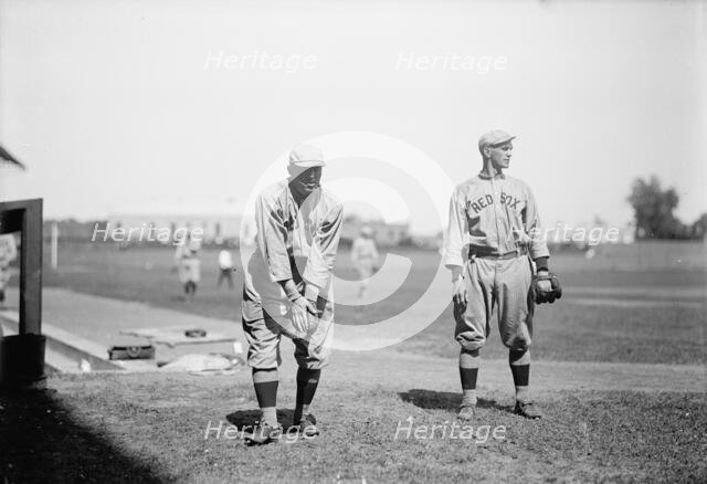 Clyde Engle, Left; Neal Ball, Right; Boston Al (Baseball), 1913. Creator: Harris & Ewing.