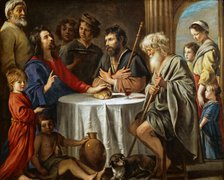 Les pèlerins d'Emmaus (The Supper at Emmaus), c. 1645. Creator: Le Nain, Antoine (1588-1648).