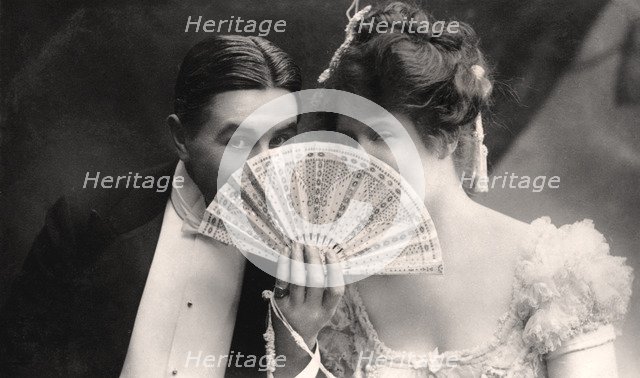 Billie Burke and Farren Soutar in a scene from The Belle of Mayfair, early 20th century.Artist: Bassano Studio