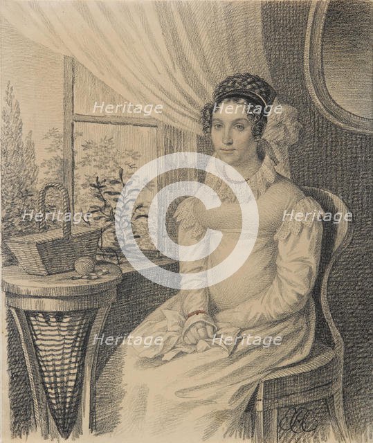 Portrait of Varvara Alexandrovna Korsakova , Early 1820s. Creator: Hampeln, Carl, von (1794-after 1880).