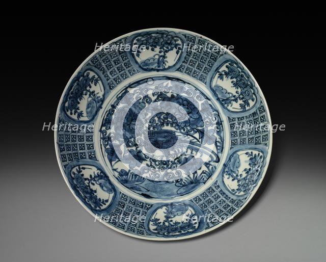 Plate with Phoenix and Peonies: Swatow Ware, late 1500s-early 1600s. Creator: Unknown.