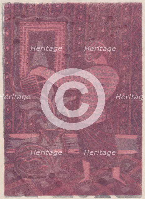 Woman watering plants, c1951. Creator: Shirley Markham.