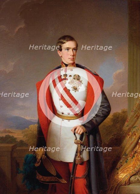 Portrait of Emperor Franz Joseph I of Austria, 1849. Creator: Einsle, Anton (1801-1871).