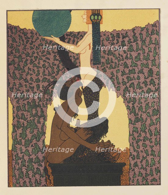 Illustration for the drama Sodom by John Wilmot, 2nd Earl of Rochester, 1909.