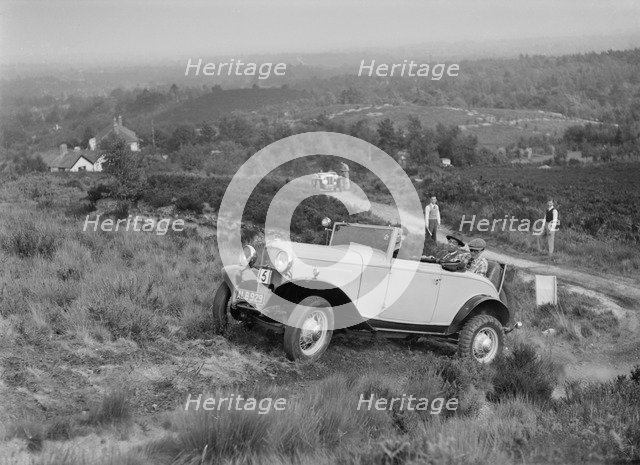 1933 Ford V8 taking part in the NWLMC Lawrence Cup Trial, 1937. Artist: Bill Brunell.