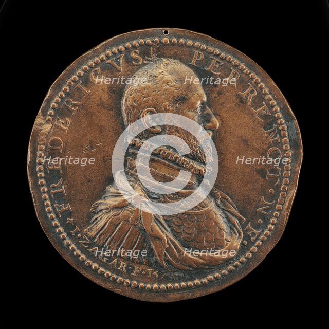 Frédéric Perrenot, 1536-1602, Lord of Champagney, Governor of Antwerp 1571 [obverse], 1574. Creator: Jacob Zagar.