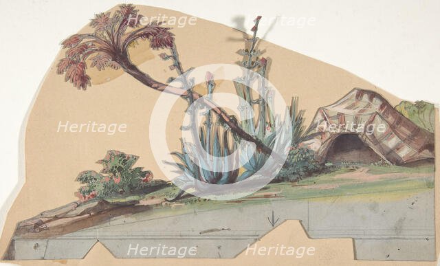 Design for a Stage Set at the Opéra, Paris, 1830-90. Creator: Eugene Ciceri.