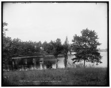 Lake from Assembly Hotel No. 2., Lake Orion , Mich., c1900. Creator: Unknown.