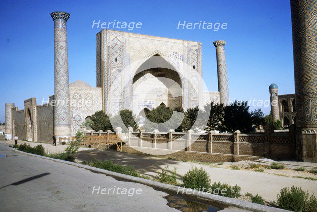 Ulug-Beg Madrasa built 1417-20, Samarkand Registan, c20th century. Artist: CM Dixon.