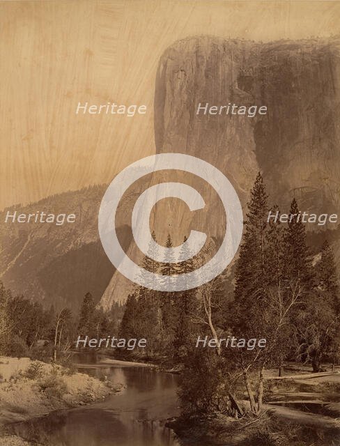 El Capitan, Yosemite, 1865-66. Creator: Carleton Emmons Watkins.