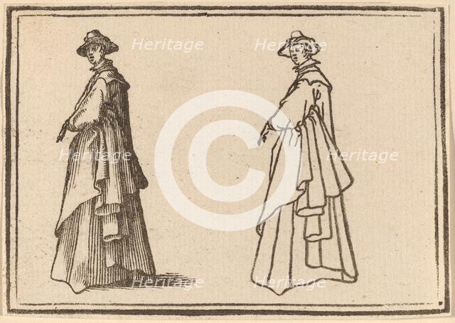 Standing Woman in a Great Coat, 1621. Creator: Edouard Eckman.