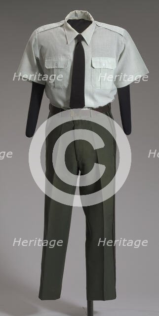 US Army green service uniform pants worn by Colin L. Powell, 1989-1993. Creator: Weintraub Brothers Company, Inc..