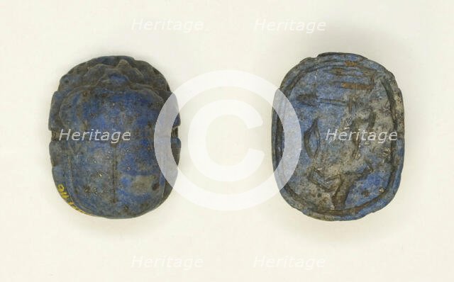 Scarab with Hieroglyphs, Egypt, Third Intermediate Period-Late Period, Dynasty 21-26 (abt 1069... Creator: Unknown.