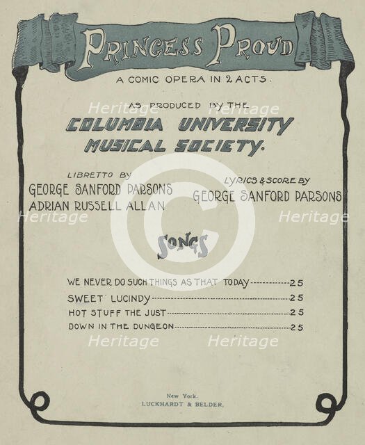 'Sweet Lucindy', 1901. Creator: Unknown.