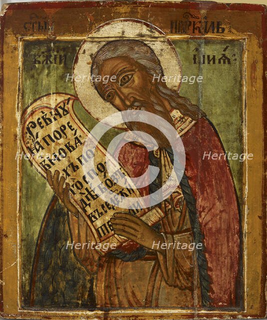 Prophet Elijah, a Russian icon, c17th century. Creator: Unknown.