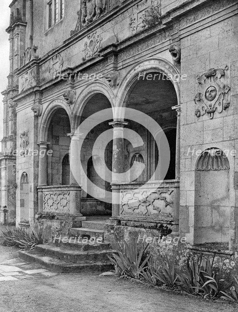The loggia, Cranborne Manor House, Dorset, 1924-1926.Artist: E Bastard